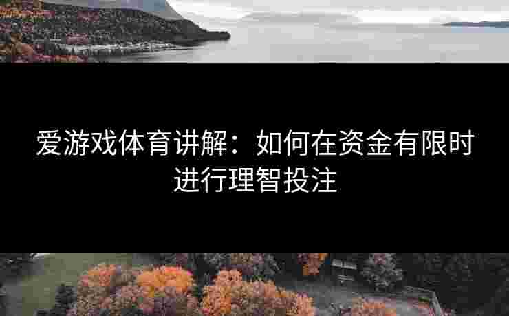 爱游戏体育讲解：如何在资金有限时进行理智投注