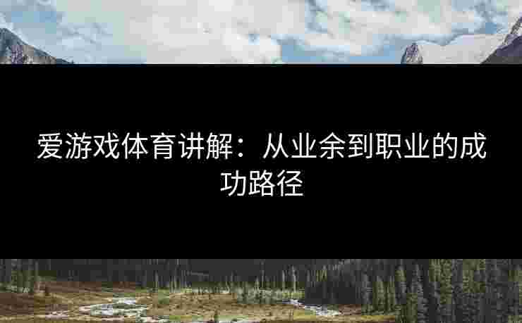 爱游戏体育讲解：从业余到职业的成功路径
