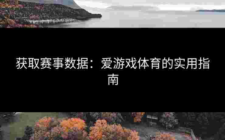 获取赛事数据：爱游戏体育的实用指南