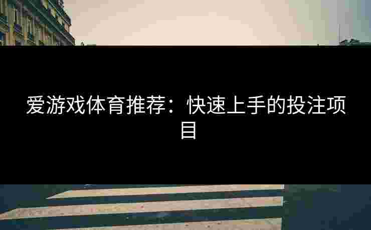 爱游戏体育推荐：快速上手的投注项目