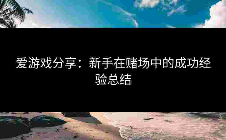 爱游戏分享：新手在赌场中的成功经验总结